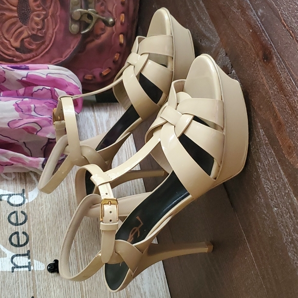 Tribute Platform Sandals In Smooth Leather - Picture 2 of 14